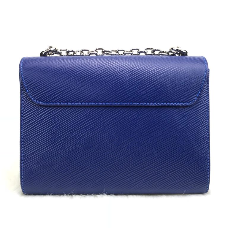 louis vuitton canta Twist MM saks mavi 23x18x8