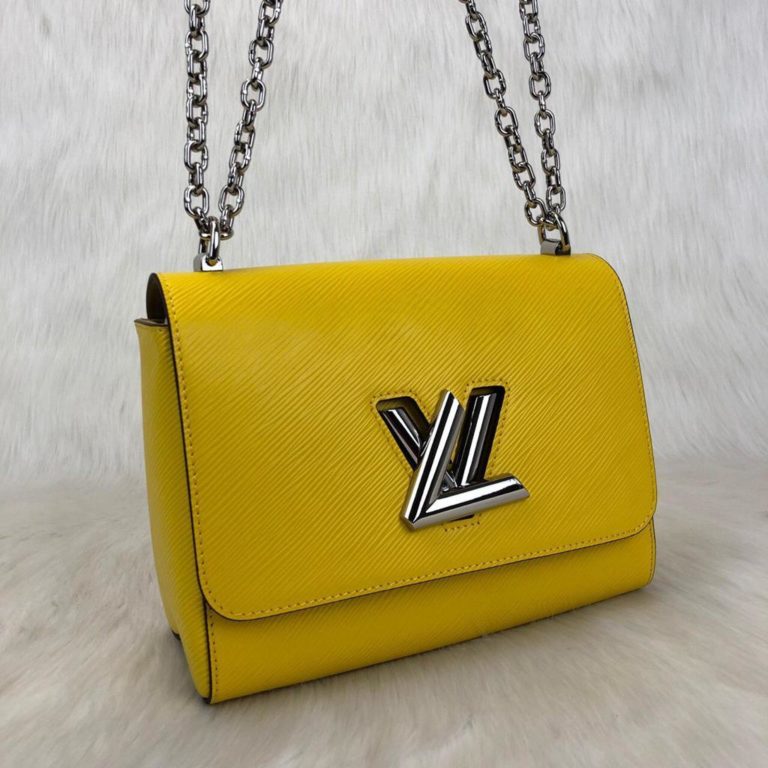louis vuitton canta Twist MM sari 23x18x8
