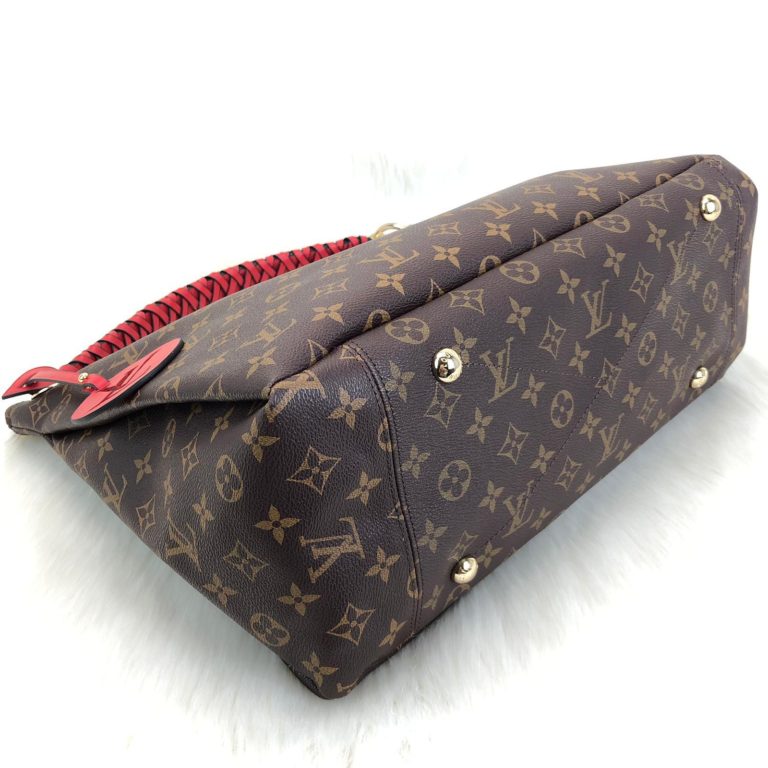 louis vuitton canta artsy MM kirmizi ithal kumas simetrik kesim 41x32cm