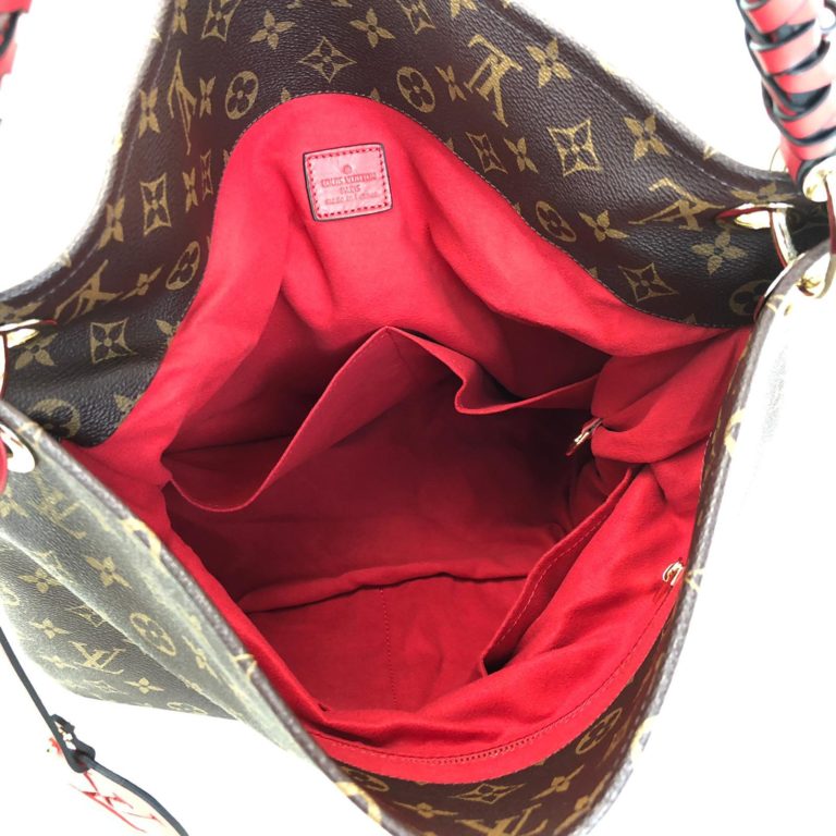 louis vuitton canta artsy MM kirmizi ithal kumas simetrik kesim 41x32cm