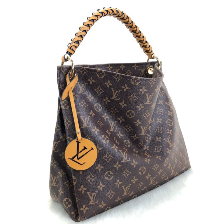 louis vuitton canta artsy MM sari ithal kumas simetrik kesim 41x32cm