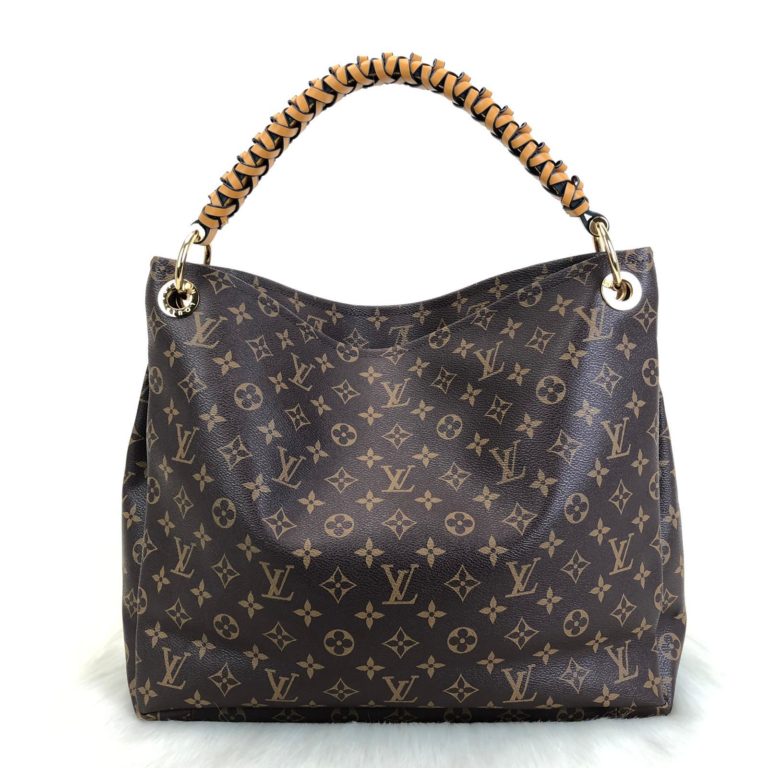 louis vuitton canta artsy MM sari ithal kumas simetrik kesim 41x32cm