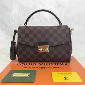 louis vuitton canta croisette damier kahve 22x16