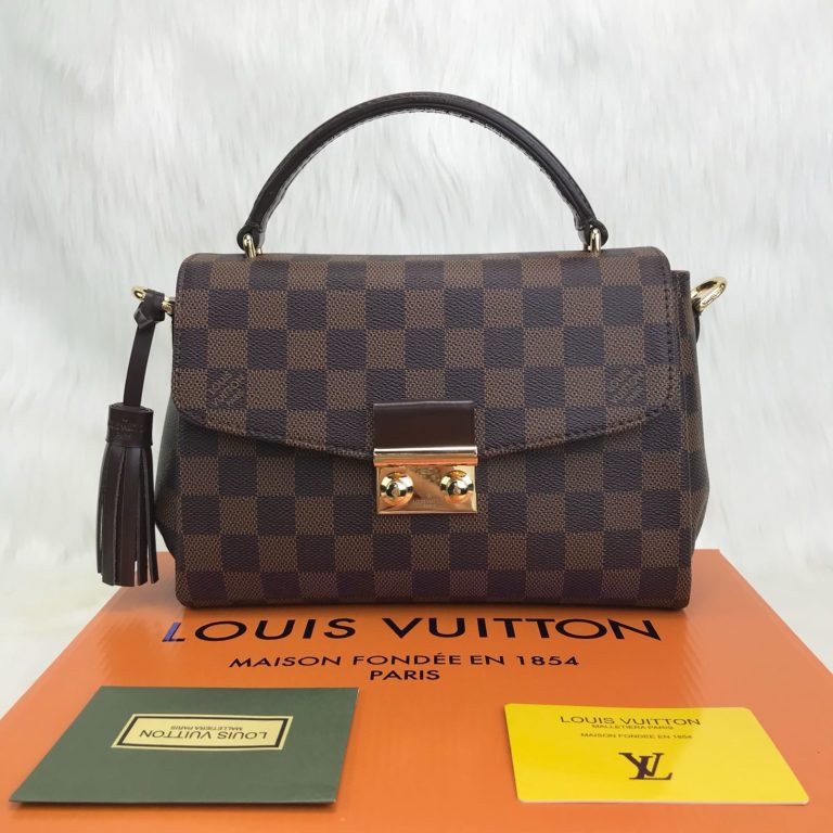 louis vuitton canta croisette damier kahve 22x16