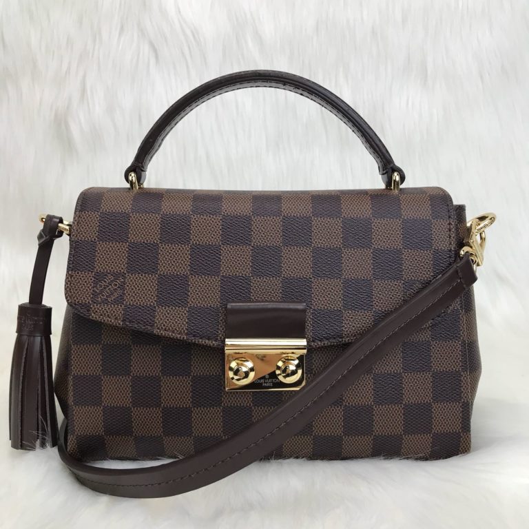 louis vuitton canta croisette damier kahve 22x16