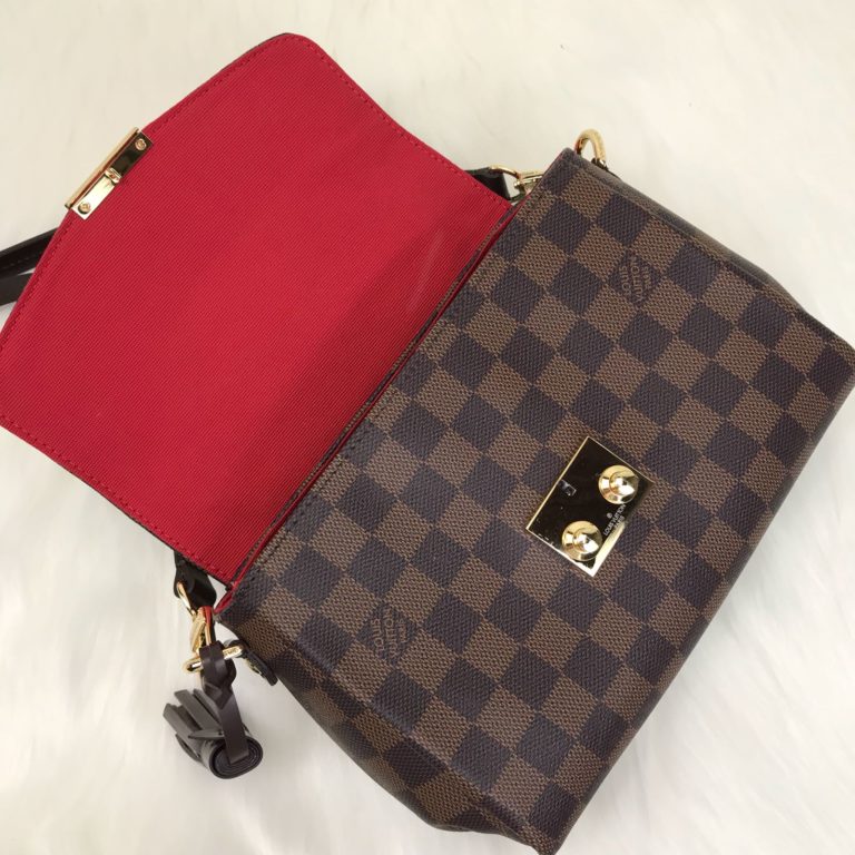 louis vuitton canta croisette damier kahve 22x16
