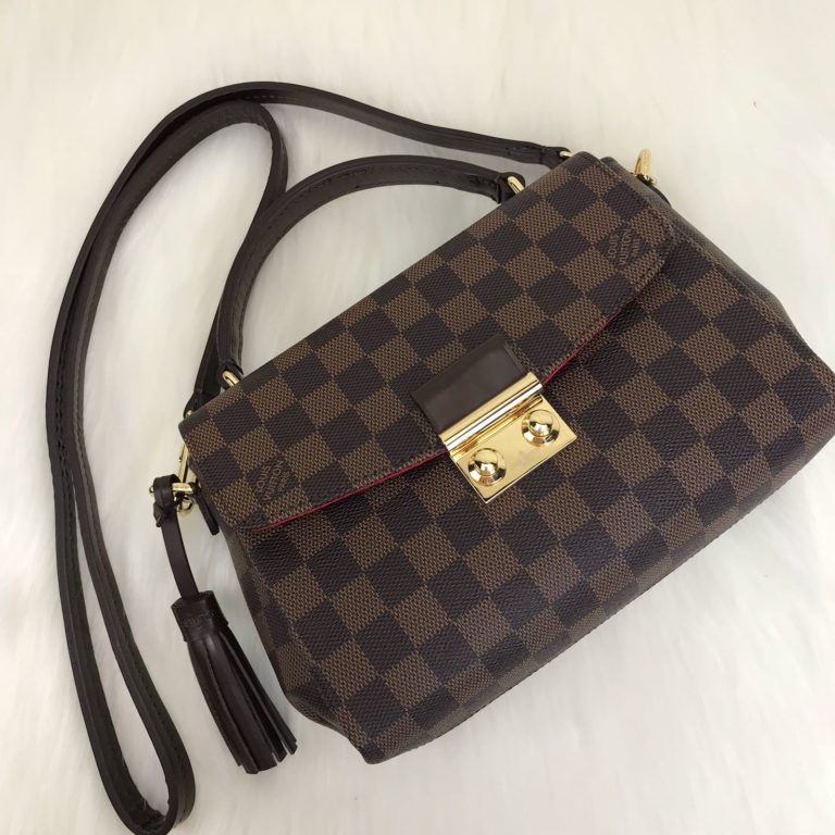 louis vuitton canta croisette damier kahve 22x16