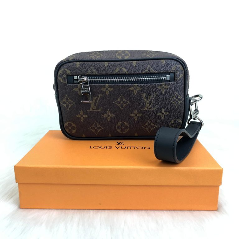louis vuitton canta erkek kasai kahve clutch el cantasi 19x12
