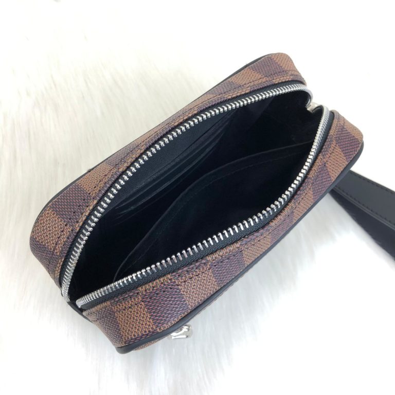 louis vuitton canta erkek kasai kahve damier clutch el cantasi 19x12