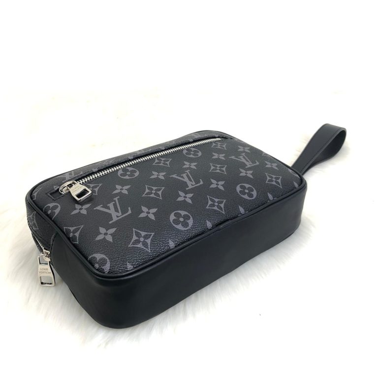 louis vuitton canta erkek kasai siyah clutch el cantasi 25x16x6