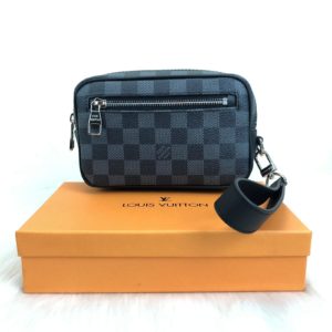louis vuitton canta erkek kasai siyah damier clutch el cantasi 19x12