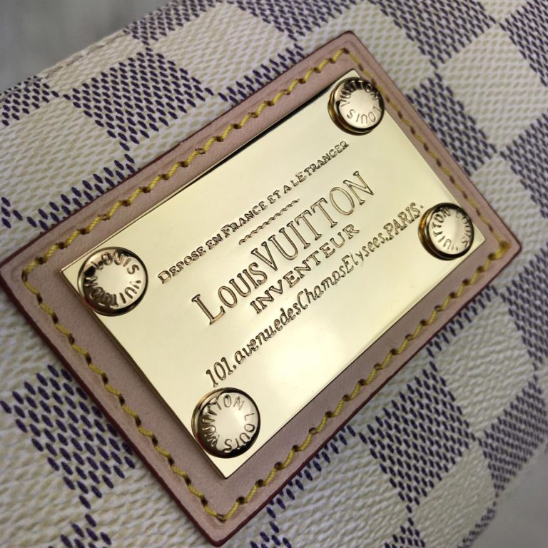 louis vuitton canta eva clutch damier beyaz 25x14