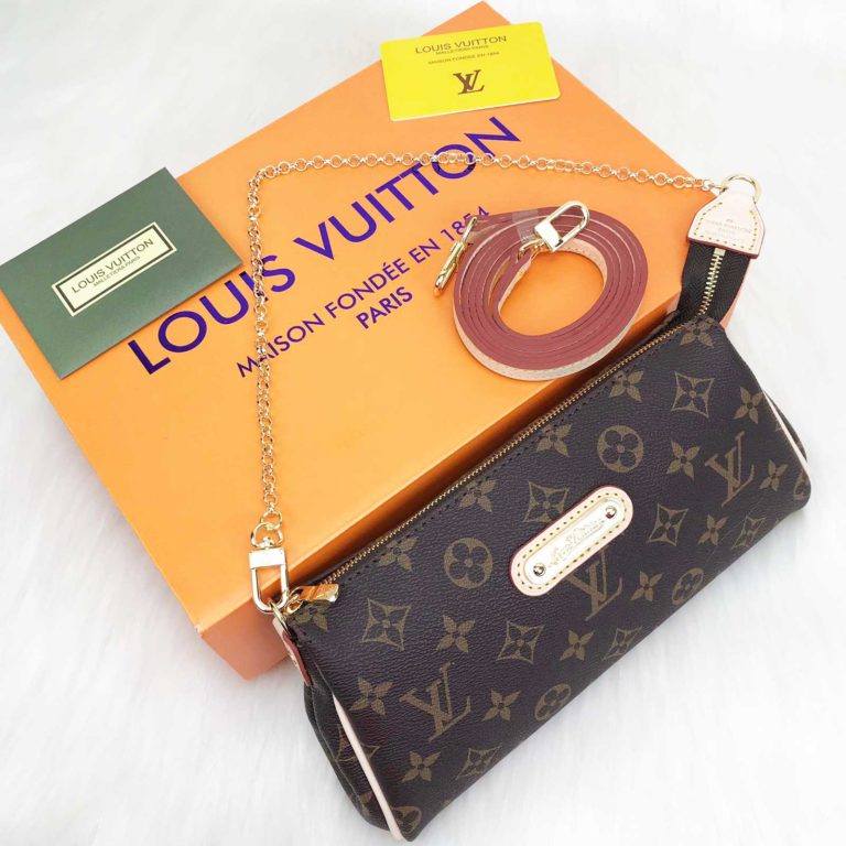 louis vuitton canta eva clutch monogram desen 25x14