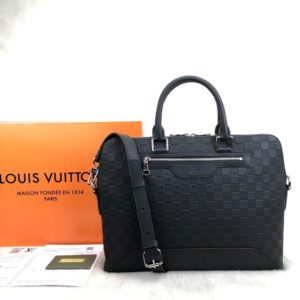 louis vuitton canta evrak laptop cantasi siyah unisex  40x30x8