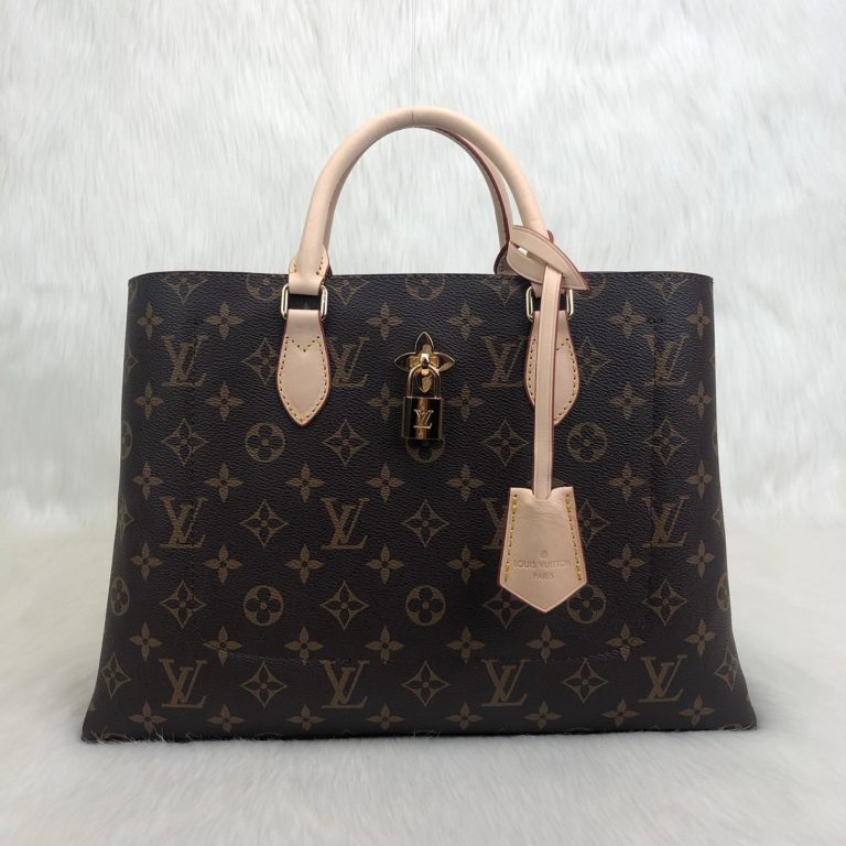 louis vuitton canta flower tote kilitli capraz askili 34x24