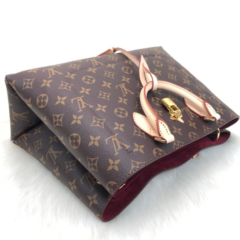 louis vuitton canta flower tote kilitli capraz askili 34x24