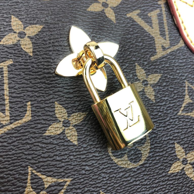louis vuitton canta flower tote kilitli capraz askili 34x24