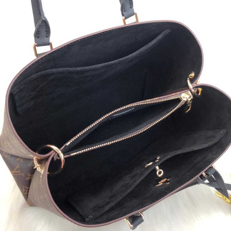 louis vuitton canta flower tote kilitli capraz askili siyah 34x24