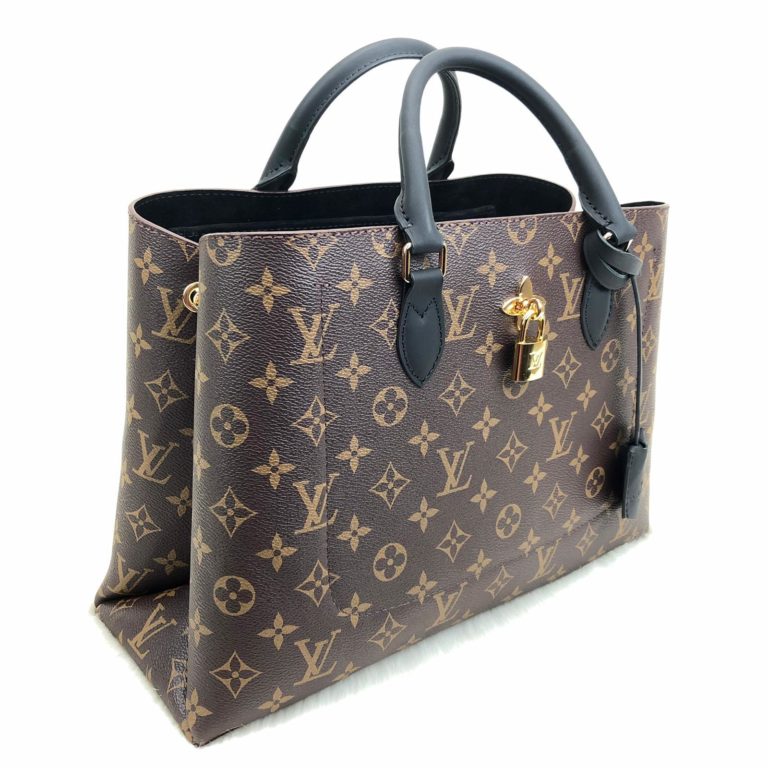 louis vuitton canta flower tote kilitli capraz askili siyah 34x24