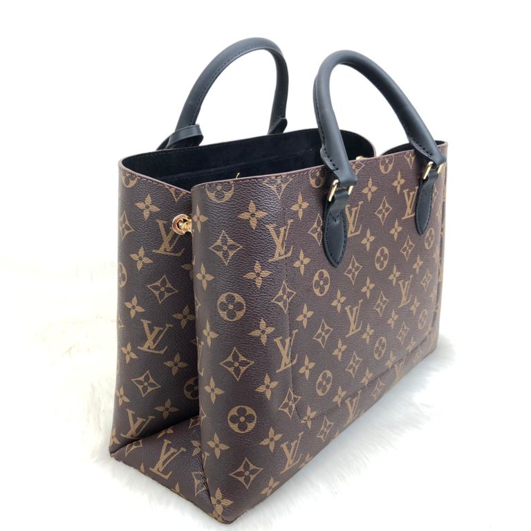 louis vuitton canta flower tote kilitli capraz askili siyah 34x24