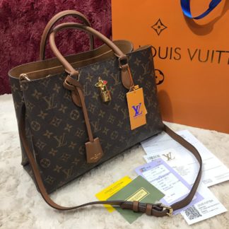 louis vuitton canta flower tote monogram taba 34x24x13