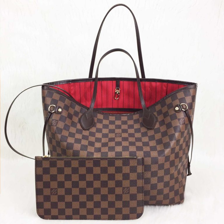 louis vuitton canta neverfull kahve 32x29x14