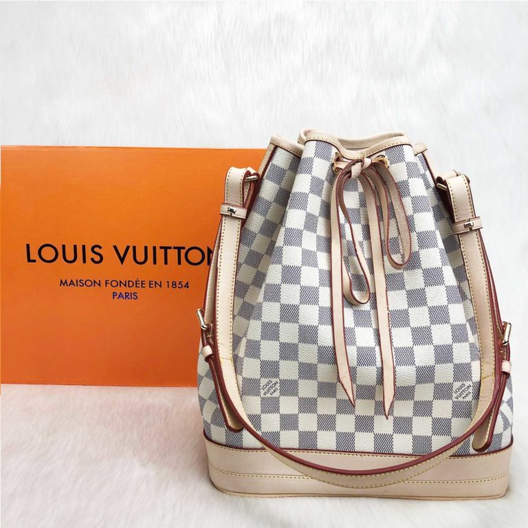 louis vuitton canta noe buzgulu damier beyaz buyuk 36x27x21