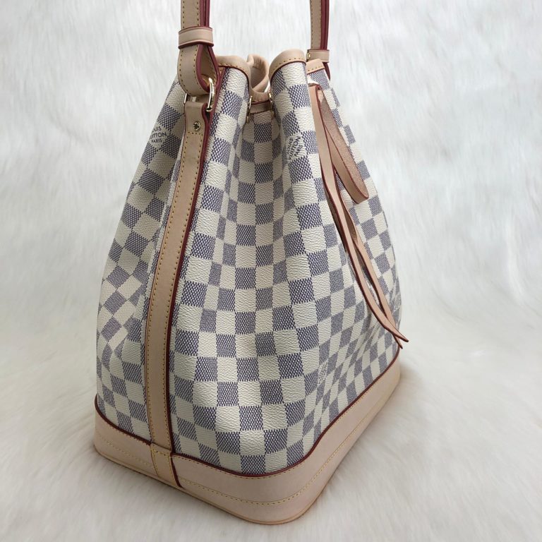 louis vuitton canta noe buzgulu damier beyaz buyuk 36x27x21