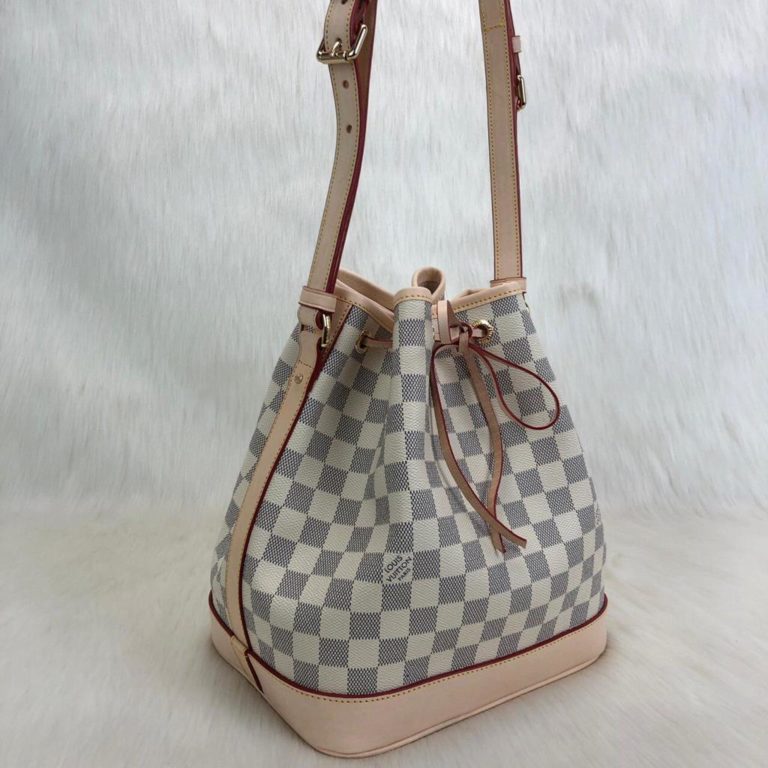 louis vuitton canta petit noe buzgulu beyaz damier 27x27x21