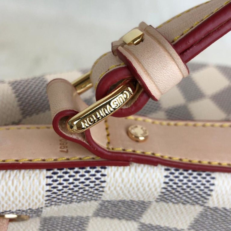 louis vuitton canta petit noe buzgulu beyaz damier 27x27x21