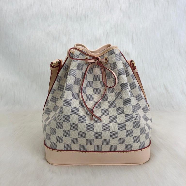 louis vuitton canta petit noe buzgulu beyaz damier 27x27x21