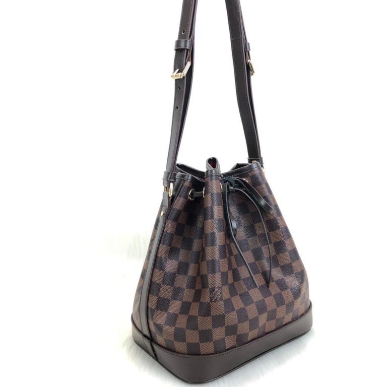 louis vuitton canta petit noe buzgulu kahve damier 27x27x21