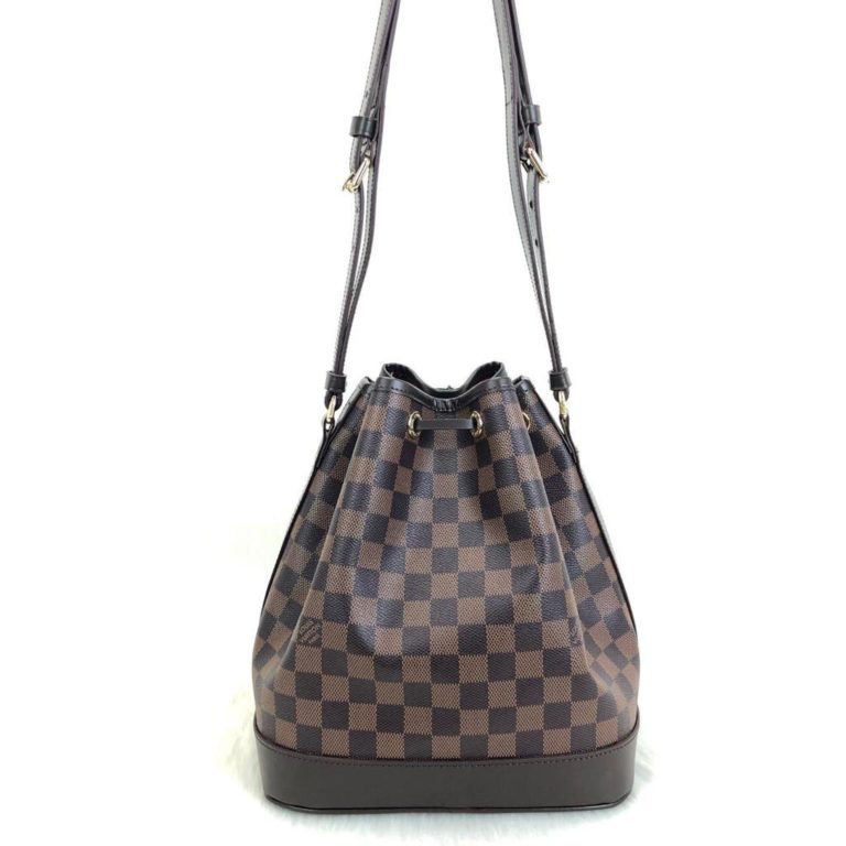 louis vuitton canta petit noe buzgulu kahve damier 27x27x21