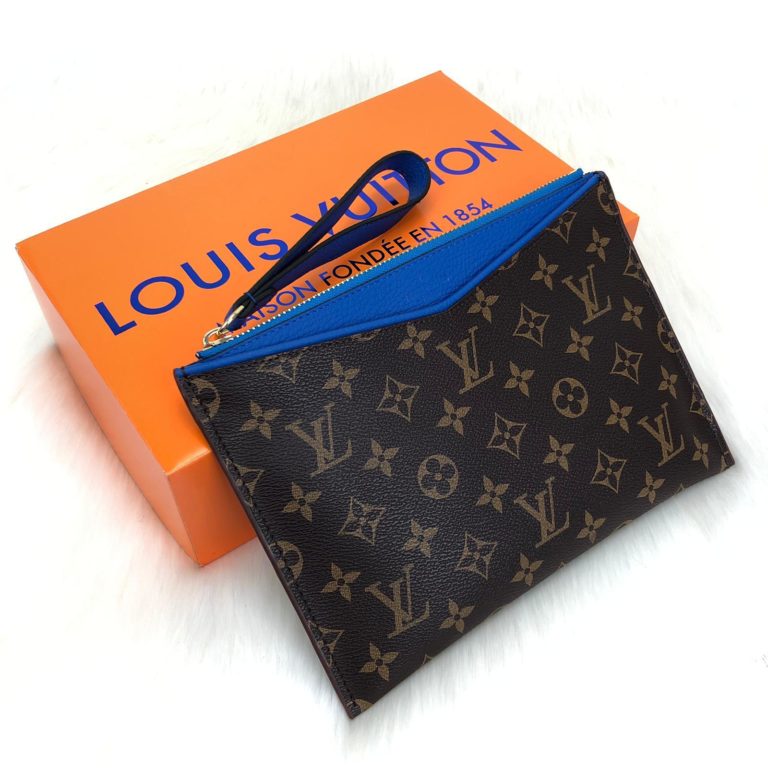 louis vuitton canta portfoy mavi monogram 24x17