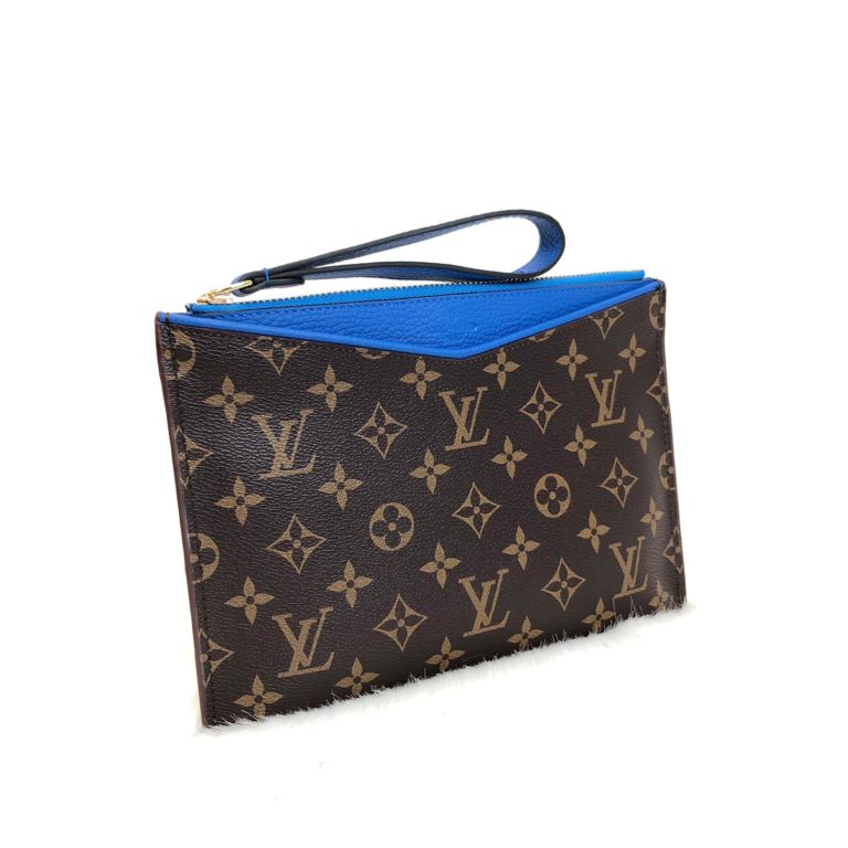 louis vuitton canta portfoy mavi monogram 24x17