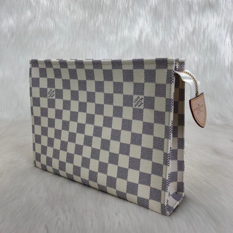 louis vuitton canta portfoy toiletry beyaz damier 26x20
