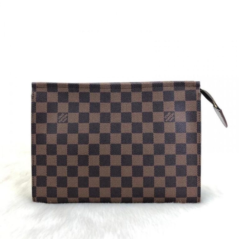 louis vuitton canta portfoy toiletry kahve damier 26x20