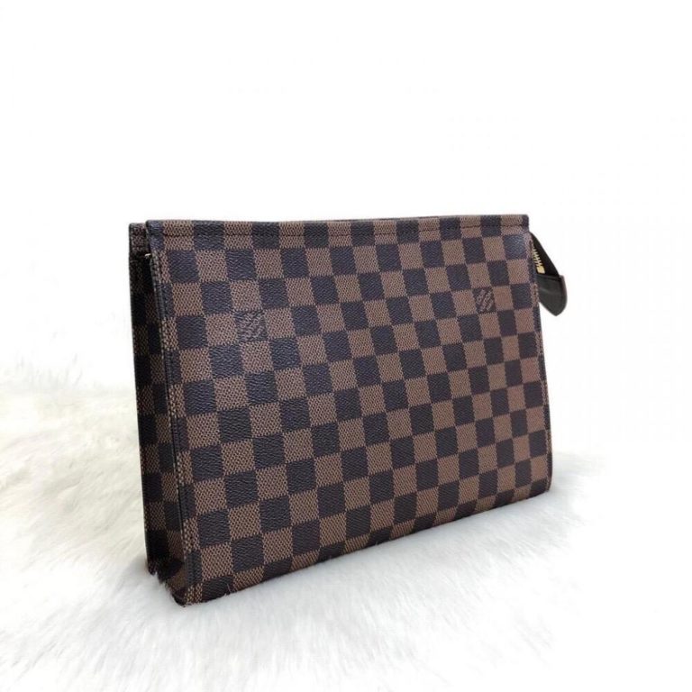 louis vuitton canta portfoy toiletry kahve damier 26x20