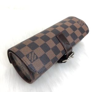 louis vuitton canta saat cantasi kahve damier 3 case 20x8