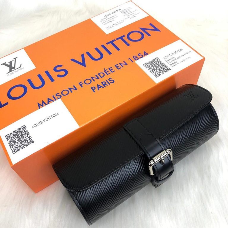 louis vuitton canta saat cantasi siyah 3 case 20x8
