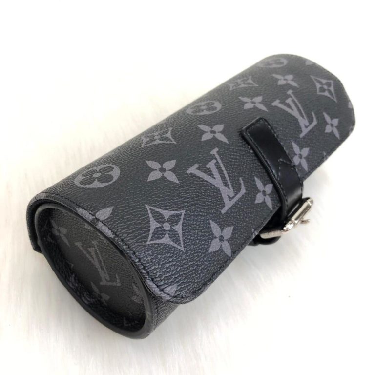 louis vuitton canta saat cantasi siyah watch 3 case 20x8