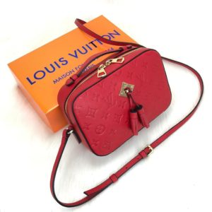 louis vuitton canta saintonge empriente kirmizi 22x16x8