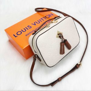 louis vuitton canta saintonge empriente krem taba 22x16x8