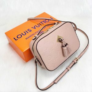 louis vuitton canta saintonge empriente pudra pembe 22x16x8
