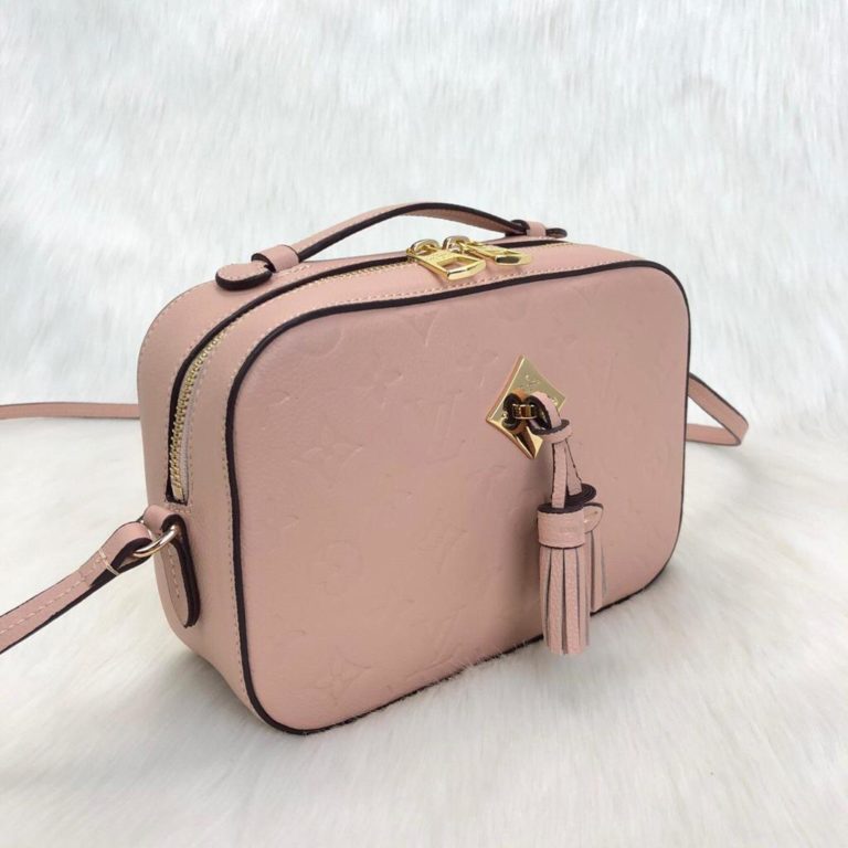 louis vuitton canta saintonge empriente pudra pembe 22x16x8
