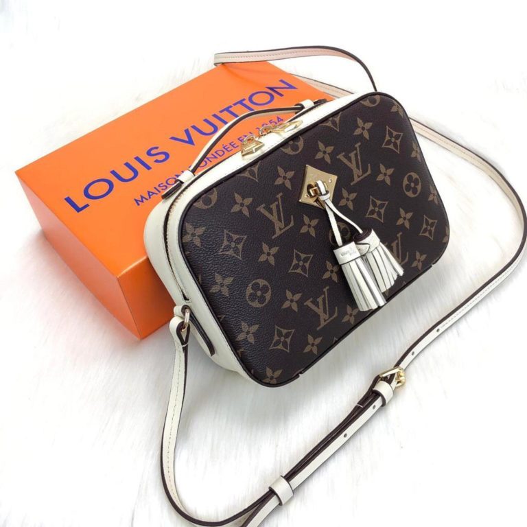 louis vuitton canta saintonge krem 22x15