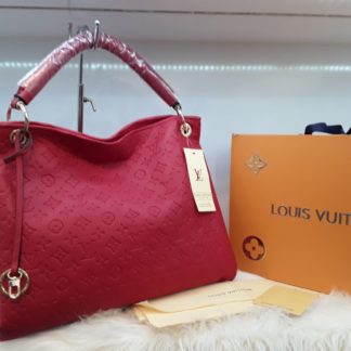 louis vuitton canta suni deri artsy buyuk boy kirmizi 46x32