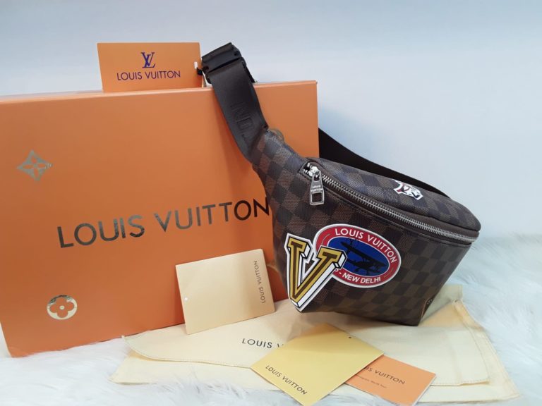 louis vuitton canta suni deri bel belt bag desenli kahve damier