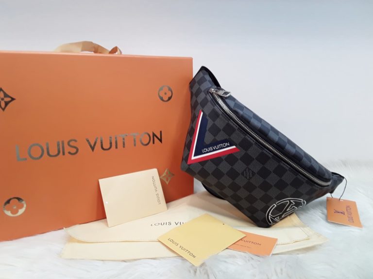 louis vuitton canta suni deri bel belt bag desenli siyah damier