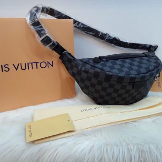 louis vuitton canta suni deri bumbag bel cantasi siyah damier  37x14
